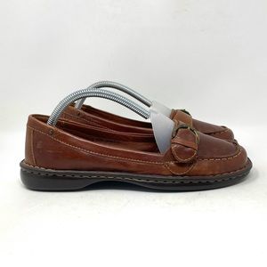 Born Mindy Leather Slip On Loafer Brown Womens 10